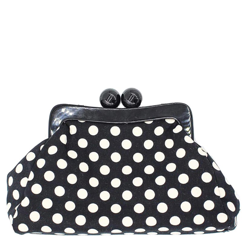 Menurra Polka Dot Evening Bag Clutch Purse for Women Wedding Party Handbag Cocktail Bag - Image 1